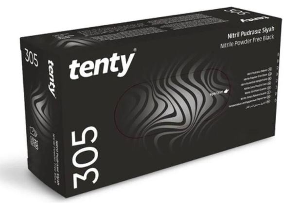 TENTY 5 PHARMAG (SİYAH) NİTRİL PUDRASIZ ELDİVEN L (100'LÜ)