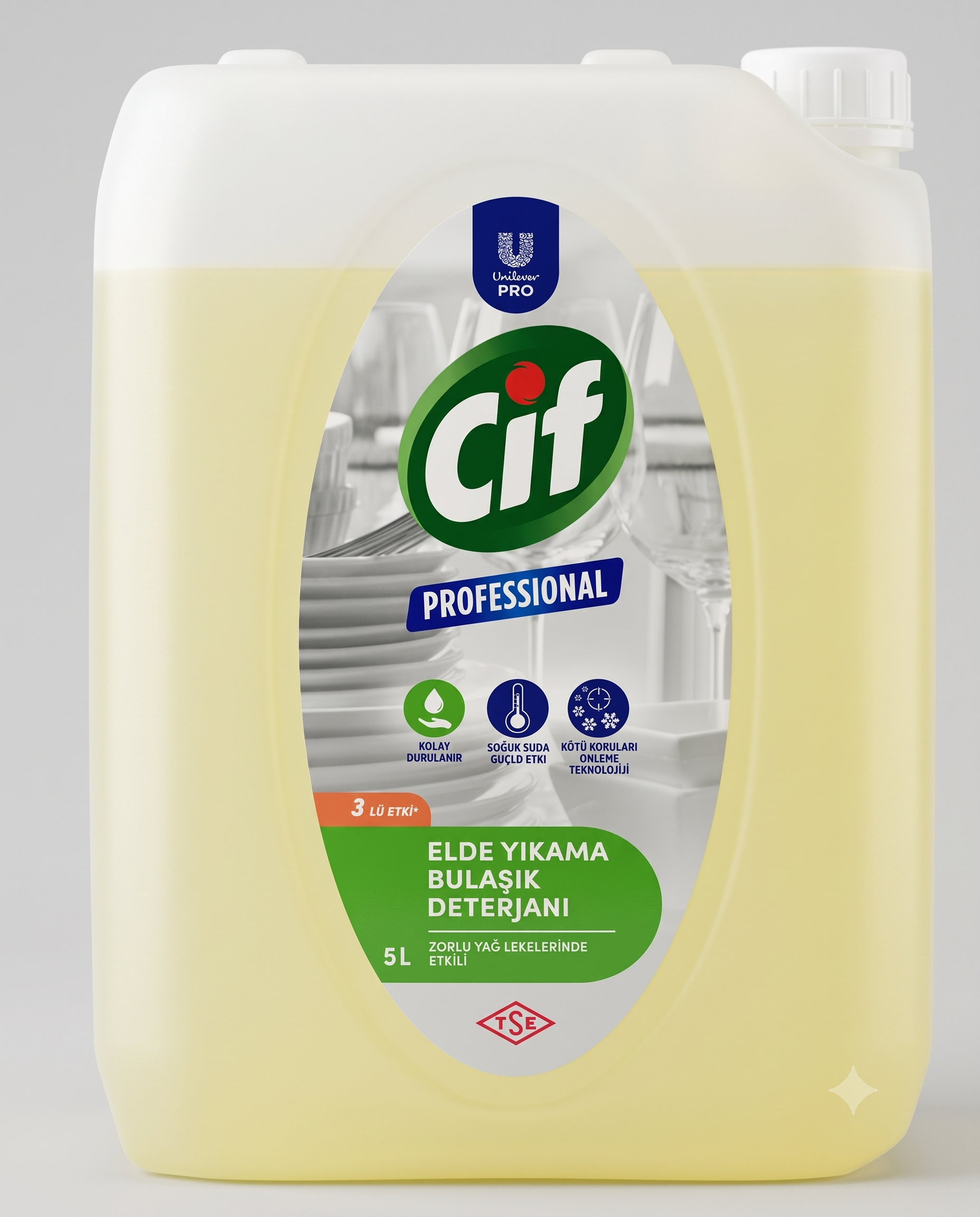 30 03 31 035 CİF PRO BULASIK DETERJANI U-PRO(5LT KOLİ İÇİ 4 ADET )